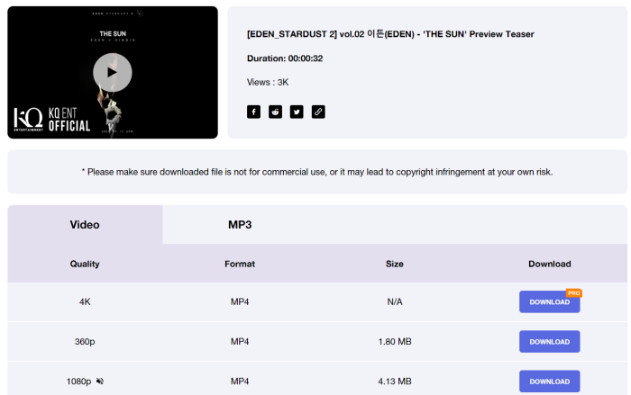 Download MV U2Convert