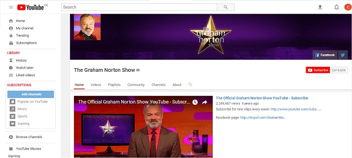 Graham Norton Show YouTube Channel