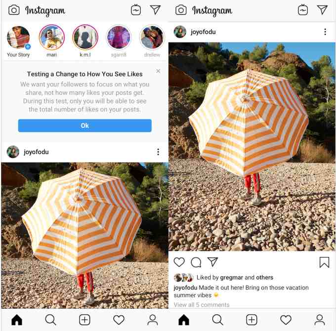 Instagram Is Hiding Likes from Users' Posts