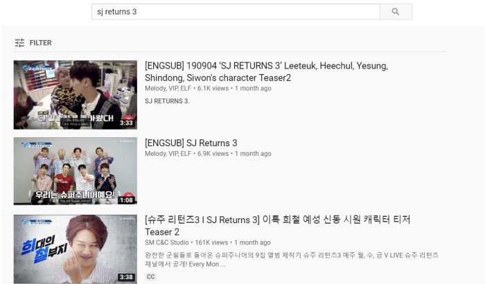 SJ Returns on YouTube