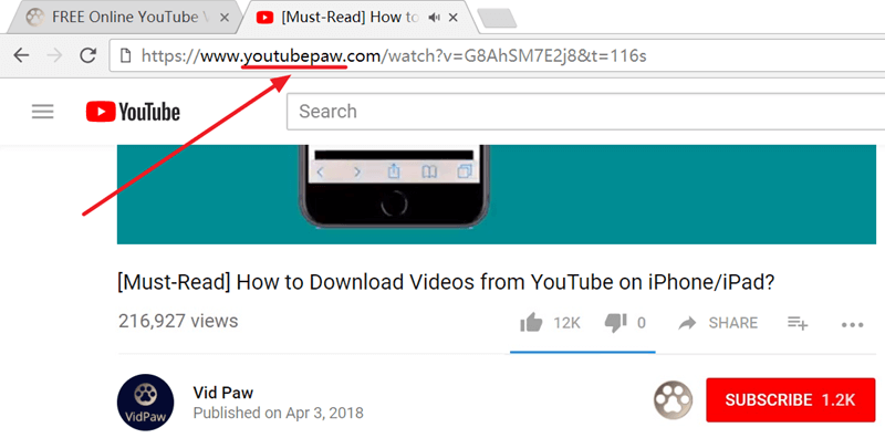 Add Paw after YouTube