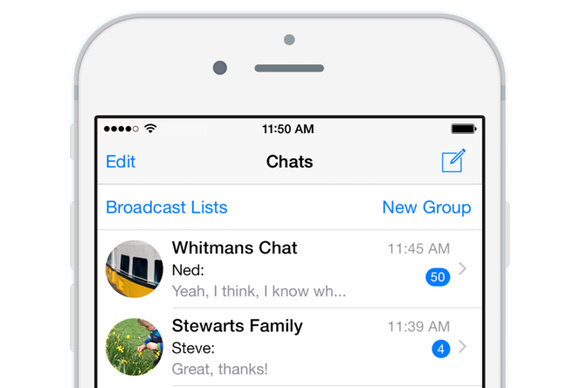 WhatsApp on iPhone
