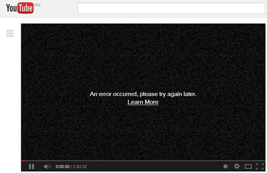 YouTube Black Screen Error