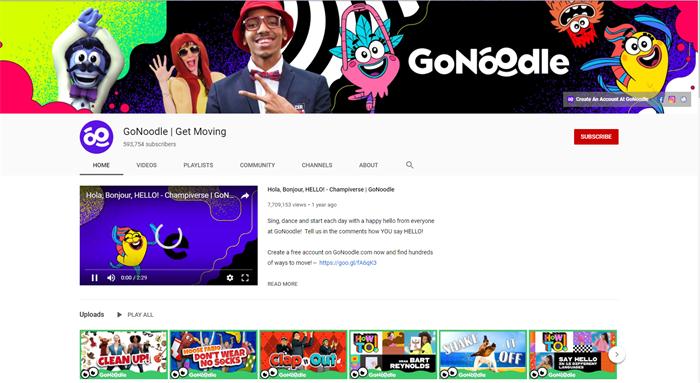 YouTube GoNoodle Channel