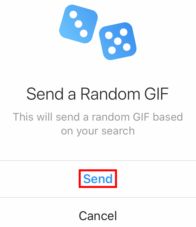 Instagram Direct Random GIF Send