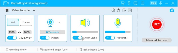 Record Webcam and Screen RecordAnyVid