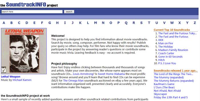 Soundtrack Info Project
