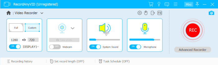 RecordAnyVid for Windows