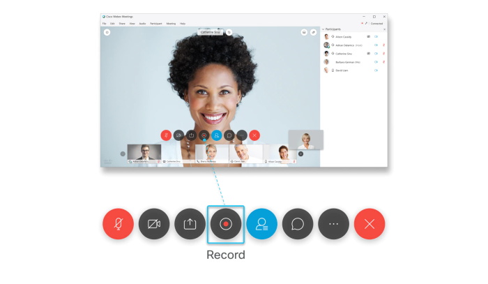 webex record presentation with video